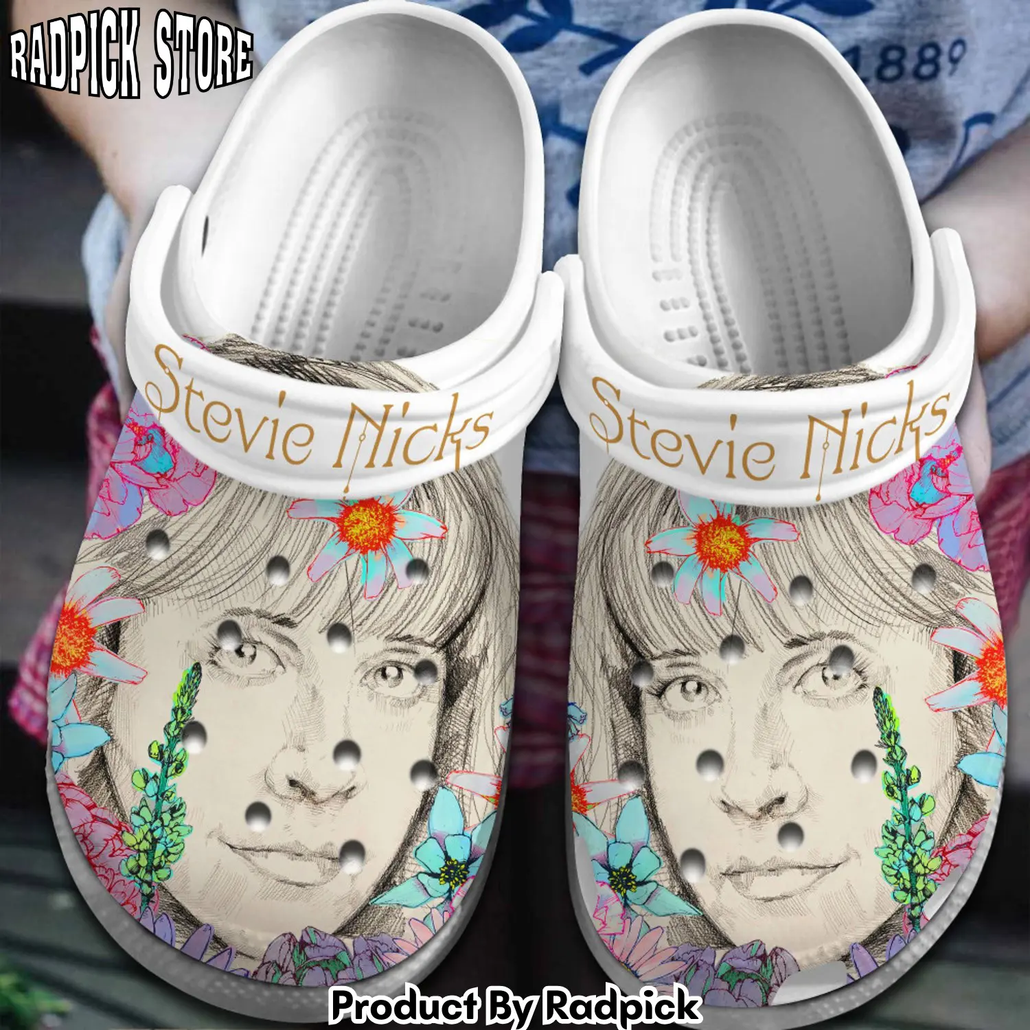 Radpick stevie nicks music clogs shoes comfortable for men women 8vs rp6521154